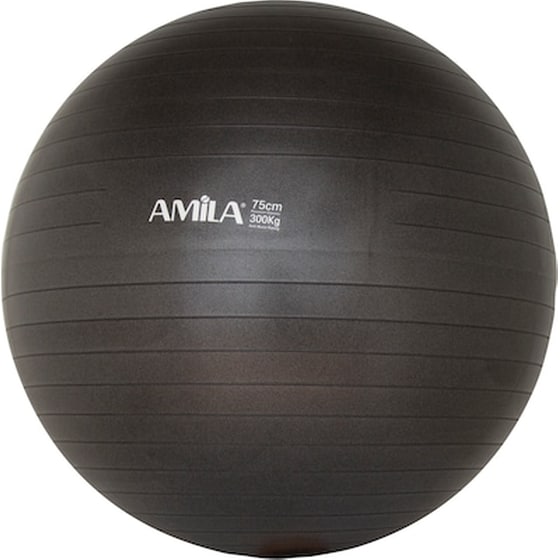 Μπάλα Γυμναστικής Amila Κατάλληλη για Pilates 1.70 kg 75 cm από PVC - Μαύρο image 0