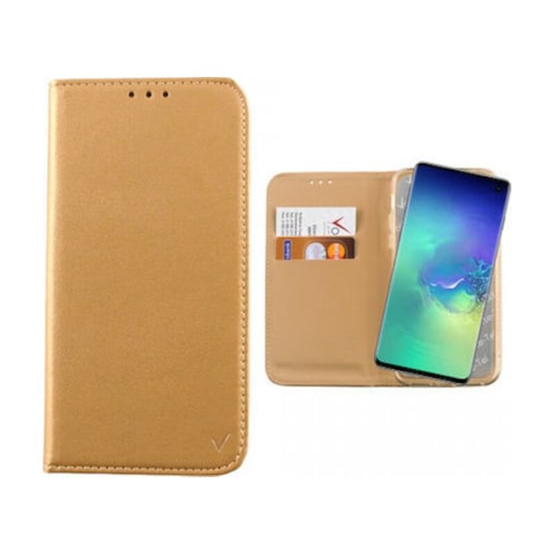 Θήκη Samsung Galaxy S10 - Volte-Tel Pocket Magnet Book - Gold VOLTE-TEL