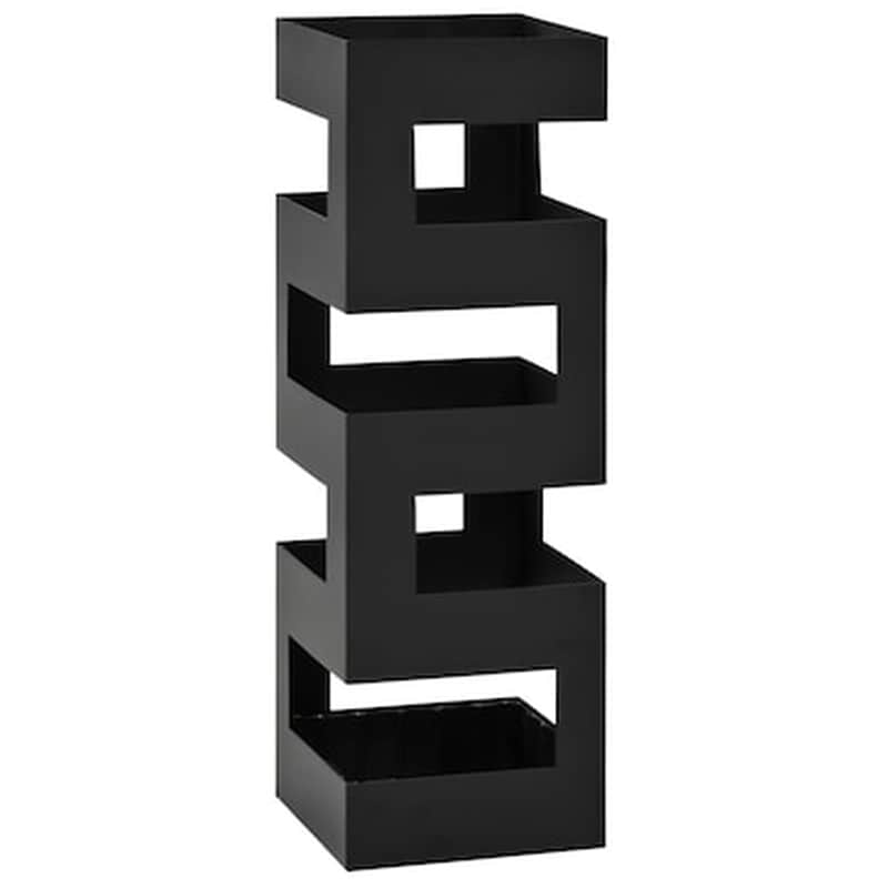 VIDAXL Ομπρελοθήκη VidaXL Ατσάλινη 15.5x15.5x48.5 cm - Μαύρο