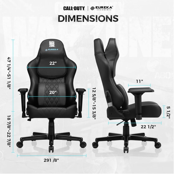 Gaming Καρέκλα Eureka Ergonomic Call Of Duty Warzone COD-005-B από Τεχνητό Δέρμα image 1