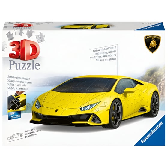 3D Παζλ Lamborghini Huracan Yellow Ravensburger (108 Κομμάτια) image 1