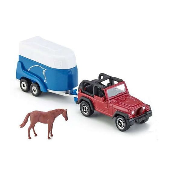 Μεταλλικο Jeep Siku Με Τρειλερ Μεταφορας Αλογου 001651 image 2