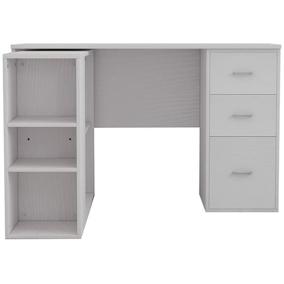 Γραφείο Γωνιακό Polina Pakoworld Λευκό 120x100x75εκ – 230-000016 image 1