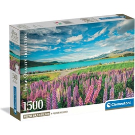 Παζλ Clementoni High Quality Collection Λεβάντες στη Λίμνη Τεκάπο - Compact Box (1500 Κομμάτια)