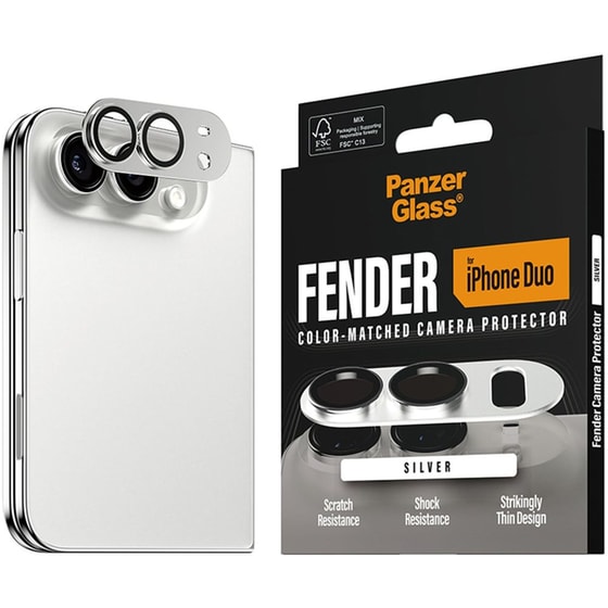 Προστατευτικό καμερών Apple iPhone Duo - PanzerGlass Fender Camera Protector - White image 4
