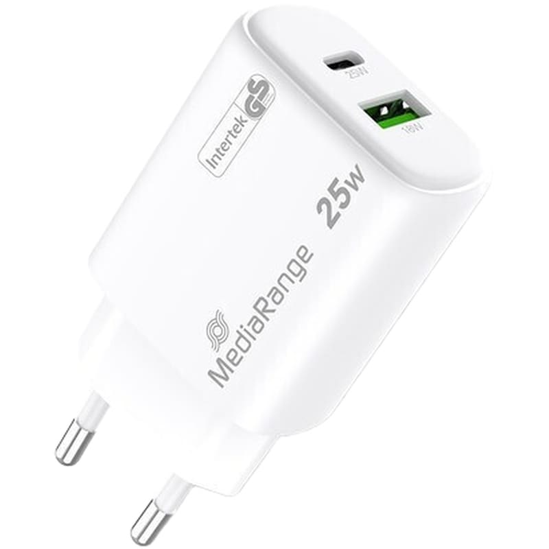 Φορτιστής Πρίζας Mediarange MRMA112-2 25W - White