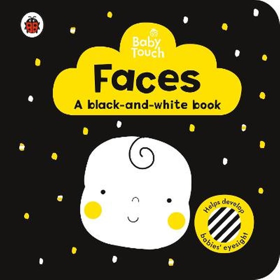 Baby Touch- Faces- a black-and white-book image 0