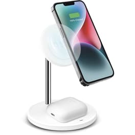 Ασύρματος Φορτιστής SBS Wireless Charger Station 2 in 1 15W - White