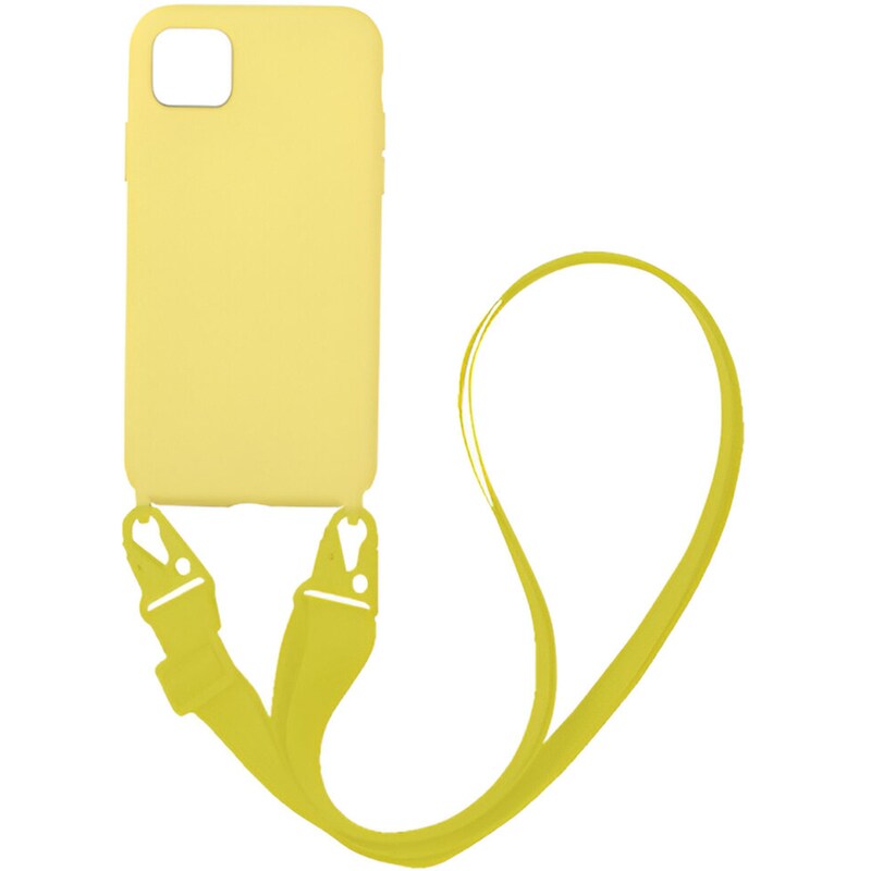 Θήκη Samsung Galaxy A22 5G - Sonique Carryhang Liquid Silicon Strap - Κίτρινο