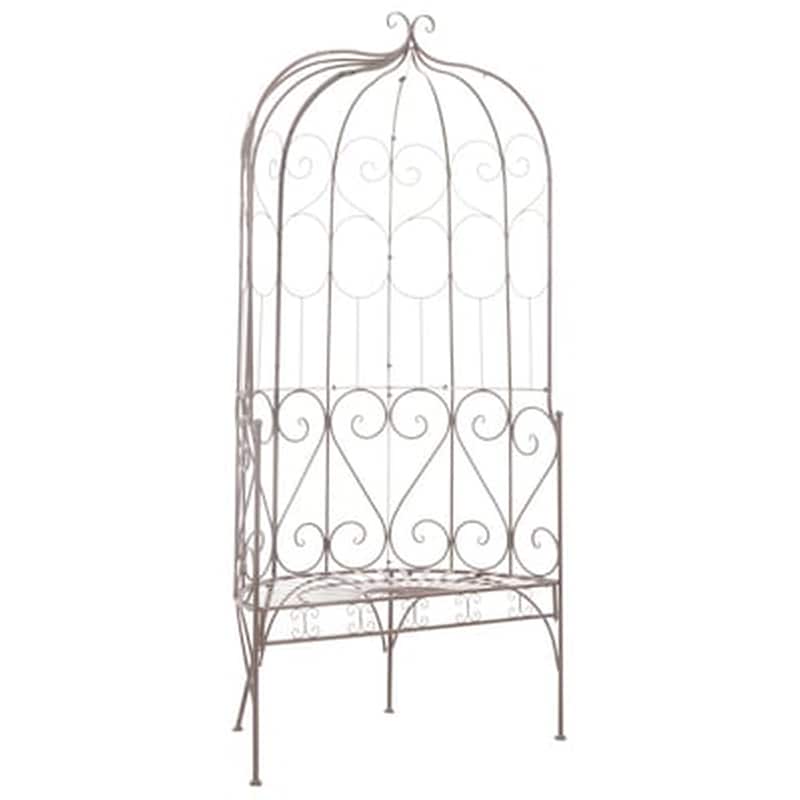 Παγκάκι Κήπου VidaXL Αντικέ από Σίδερο 95x54x200cm - Καφέ VIDAXL