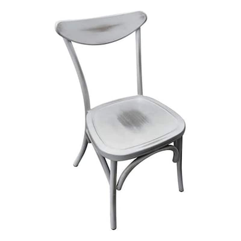 HOMEMARKT Καρέκλα Αλουμινίου Homemarkt Shirley - Λευκή Πατίνα