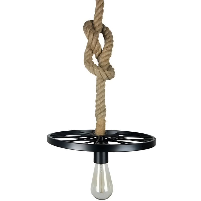 ΧΑΤΖΗΚΟΝΤΙΔΗΣ ΑΕ Κρεμαστό Φωτιστικό Οροφής Σε Σχήμα Ρόδα 30cm Με Καλώδιο Σκοινί