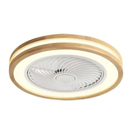 EUROLAMP 300-25072 Ανεμιστήρας Οροφής  Με Φως Led  Τηλεχειριστήριο 50εκ. 15 W Λευκό και Ξύλο