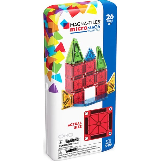 Magna-Tiles® Micromags Travel Set Μαγνητικό Παιχνίδι Κατασκευών - 26 Κομμάτια (244026) image 0