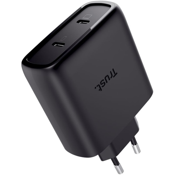 Φορτιστής Πρίζας Trust Maxo GaN Charger 2x USB-C 65W - Black image 2