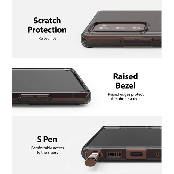Θήκη Samsung Galaxy Note 20 - Ringke Air Silicon Case - Smoke Black image 1