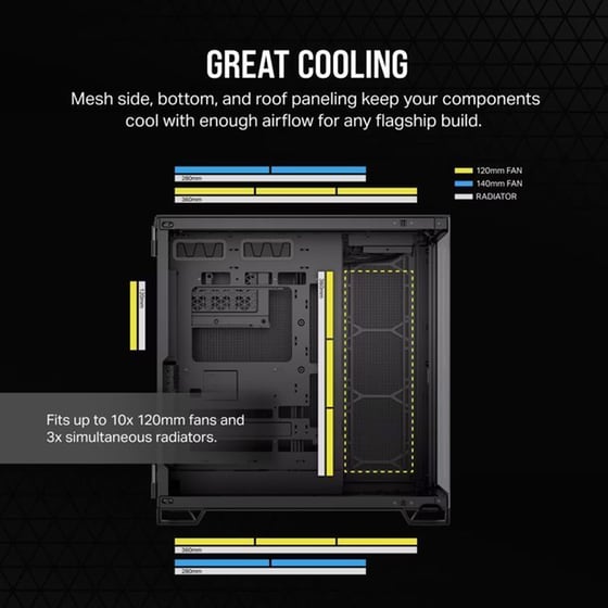 Κουτί Desktop Corsair 6500X Dual Chamber Midi Tower image 9
