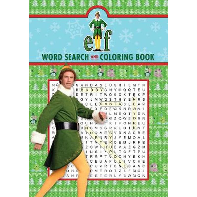 Elf Word Search and Coloring Book