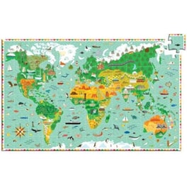 Djeco Puzzle Aνακάλυψης "παγκόσμιος Χάρτης" 200τεμ.
