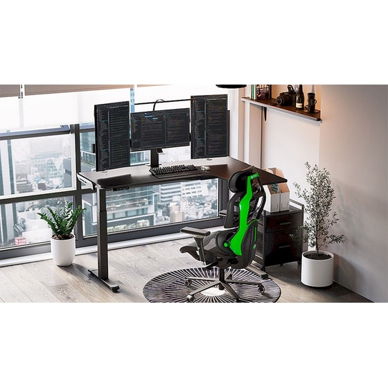 Γραφείο Γωνιακό Gaming/ Εργασίας Eureka Ergonomic ERK-EGD-L60R-B-US 155x106x76-123cm image 12