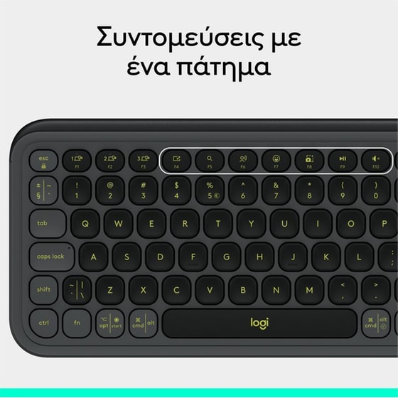 Logitech POP Icon Keys Ασύρματο Πληκτρολόγιο με Bluetooth - Γραφίτης (US) image 9