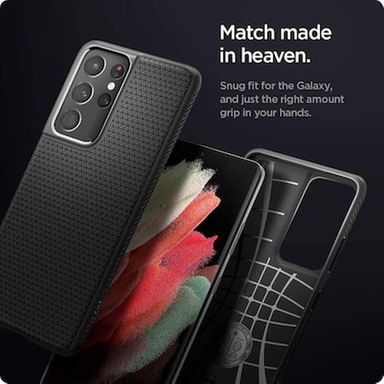 Θήκη Samsung Galaxy S21 Ultra - Spigen Liquid Air - Matte Black image 2