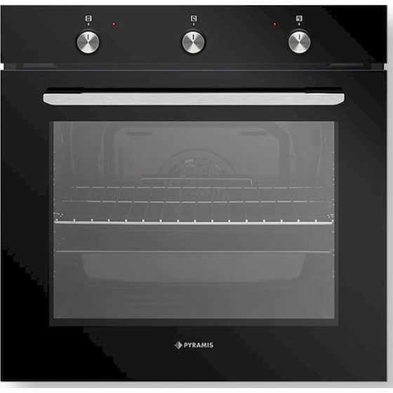 PYRAMIS PO78031008PBL 78 Lt Μαύρο Εντοιχιζόμενος Φούρνος Άνω Πάγκου image 0