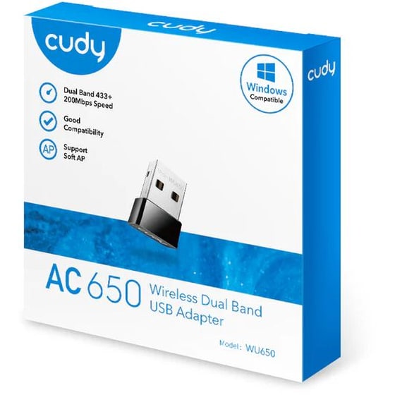 Cudy Ασύρματος αντάπτορας USB Wireless Ac650 Mini Wu650 image 3