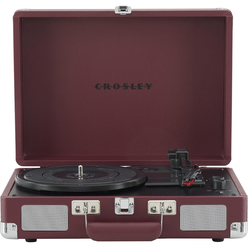 CROSLEY Πικάπ Crosley Cruiser Plus CR8005F-BU4 2-way Bluetooth Με Ενσωματωμένα Ηχεία - Burgundy