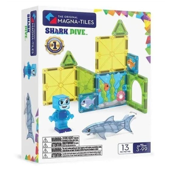 Μαγνητικό Παιχνίδι Magna-Tiles Shark Dive 13 Τεμάχια image 0