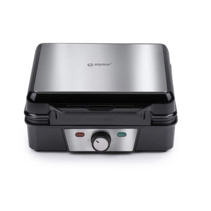 ALPINA SWITZERLAND ALPINA Waffle Maker 1200 W 4 Θέσεων Ασημί Βαφλιέρα