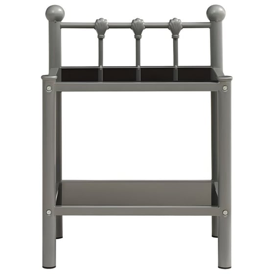Κομοδίνο Vidaxl Μεταλλικό 2τμχ 45x34.5x60.5 cm - Γκρι Μαύρο image 1