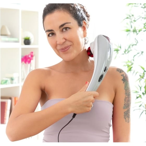 Συσκευή Μασάζ  Innovagoods Halaxer Ηλεκτρική Χειρός Γκρι/Λευκό image 5