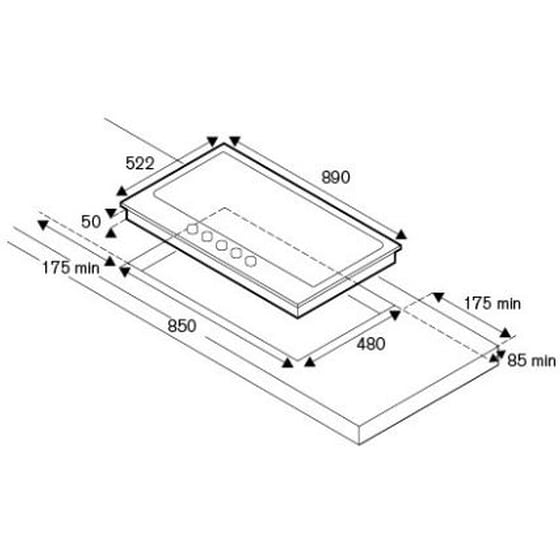 BERTAZZONI P905LHERNE(GPL) 90 cm Μαύρο Εστία Υγραερίου Αυτόνομη image 1