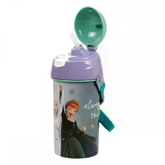 Παγούρι&nbsp;Gim&nbsp;Πλαστικό&nbsp;με Καλαμάκι&nbsp;Frozen&nbsp;Γκρι&nbsp;500ml image 2