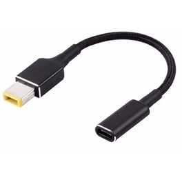 Τροφοδοτικό Laptop POWERTECH CAB-UC077, USB-C σε Slim Tip Lenovo, Μαύρο