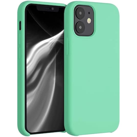 Θήκη Apple iPhone 12 Mini - Kwmobile Soft Flexible Rubber Protective Cover - Peppermint Green image 0