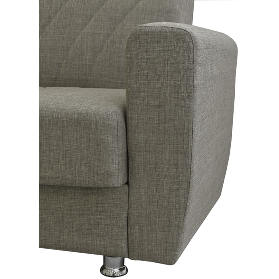 Τριθέσιος Καναπές Κρεβάτι Esmarket Juan 214x82cm - Γκρι image 6
