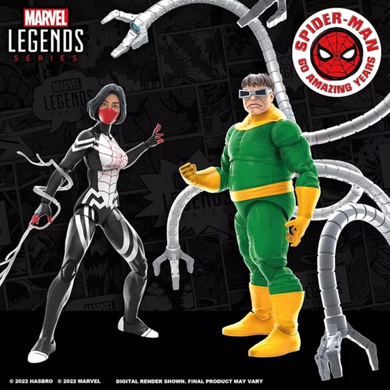 Φιγούρες Hasbro Marvel Legends Series Spider-Man 60th Anniversary Silk Και Doctor Octapus (F3462) image 3