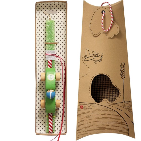 Λαμπάδα SYNCHRONIA 30 εκ. Αγωνιστικό Ξύλινο - Λαχανί image 0