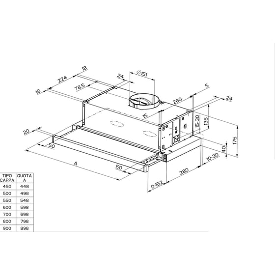 FABER FLEXA NG HIP AM/X A60 Inox Απορροφητήρας Συρόμενος image 1