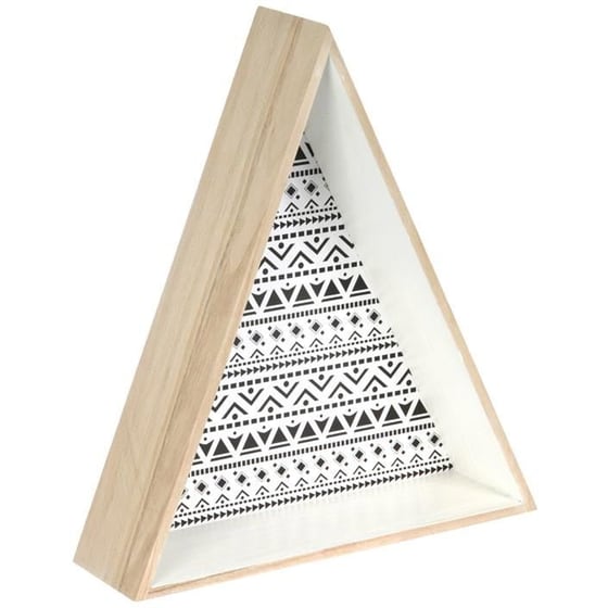 Διακοσμητικά Τρίγωνα Home Deco Factory Ξύλινα Hd4556 44x38x11 cm Σετ 2 Τμχ - Καφέ image 1