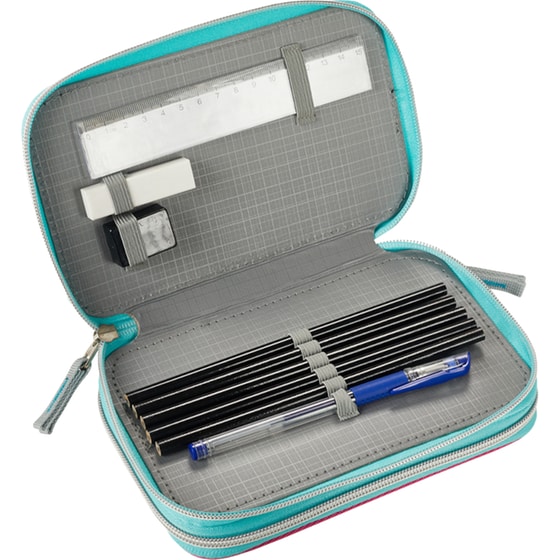 Κασετίνα Παραλληλόγραμμη Γεμάτη COOLBEE με 2 Θήκες Unicorn image 2