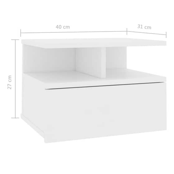 Κομοδίνο Vidaxl Κρεμαστό Από Μοριοσανίδα 40x31x27 cm - Λευκό image 5