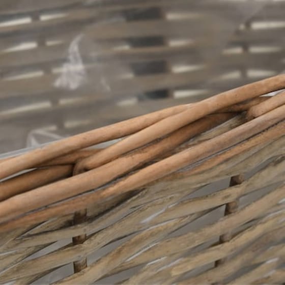 Vidaxl Ζαρντινιέρες Μπαλκονιού 2 Τεμ. 40 Εκ. Από Wicker Με Επένδυση Pe image 2