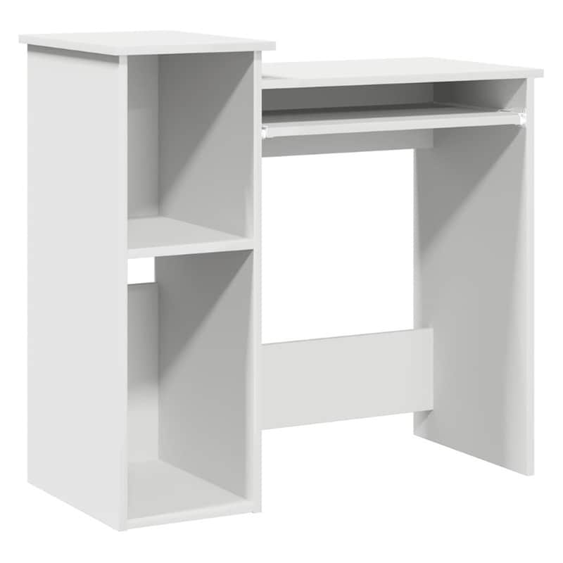 Γραφείο VidaXL με Ράφια από Επεξεργασμένο Ξύλο 84x40x78 cm - Λευκό
