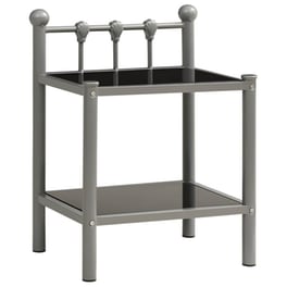 Κομοδίνο Vidaxl Μεταλλικό 45x34.5x60.5 cm - Γκρι Mαύρο