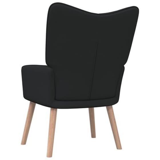 Πολυθρόνα VidaXL Relax από Ύφασμα με Σκαμπό - Μαύρη image 5