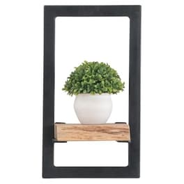 Ράφι Τοίχου Lizard Frame C59080 από Μασίφ Ξύλο Ακακίας/Μέταλλο 20x25x35 cm - Φυσικό/Μαύρο