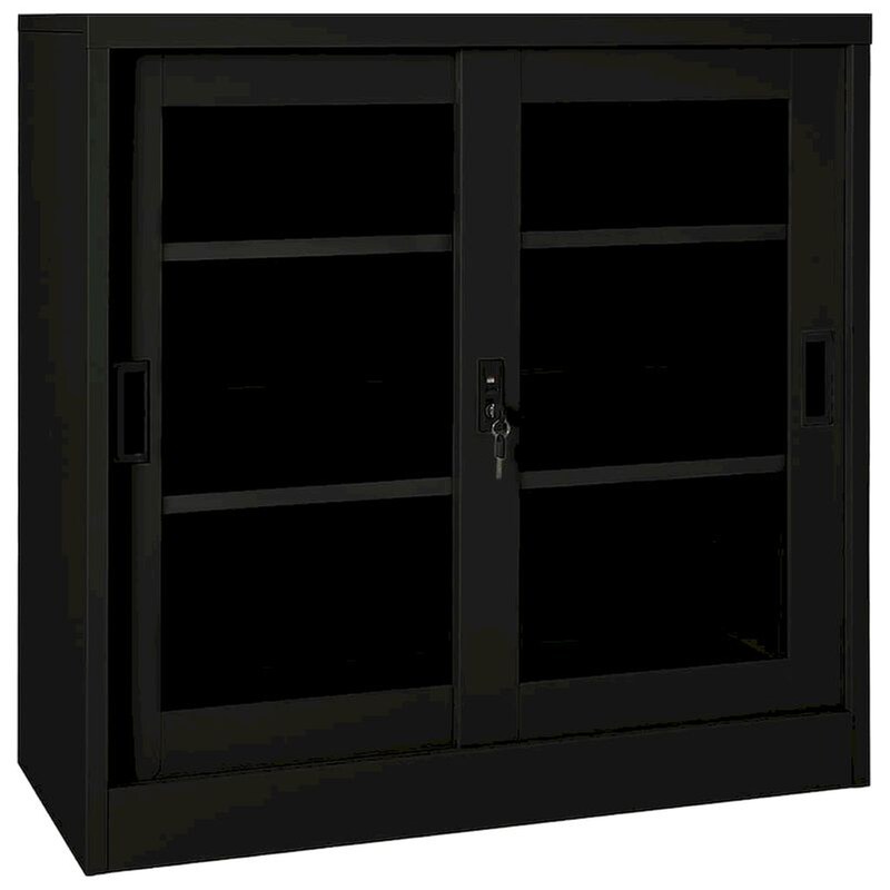 Ντουλάπι Γραφείου Vidaxl Ατσάλινο 90x40x90cm - Μαύρο